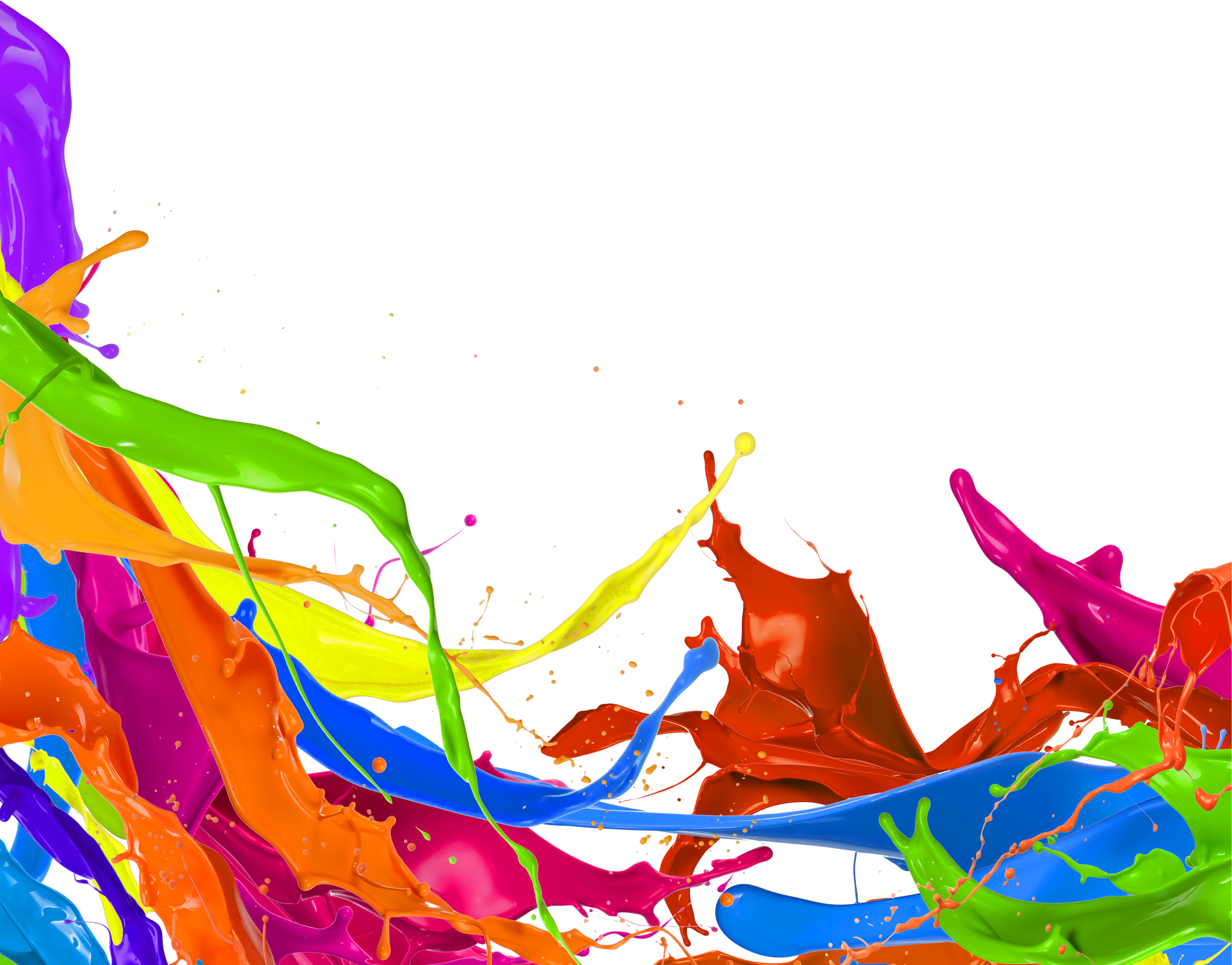 Multi-color Paint Color Splashes